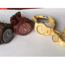 Vente chaude Vogue Personnalisé Bois Visage En Gros Hommes Femmes Bois Montre